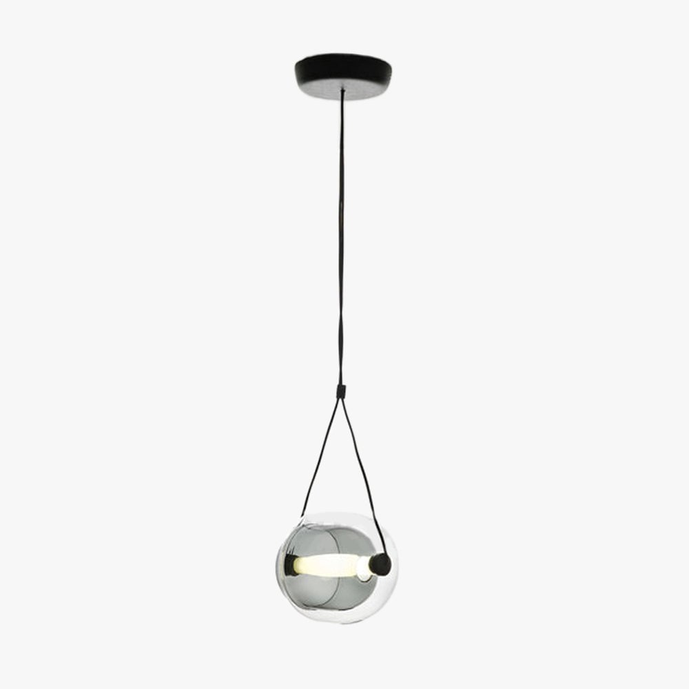 Hailie Modern Bubble Glass Pendant Light, Blue/Yellow/Pink/Smoky Gray/White/Clear - Lumpaz