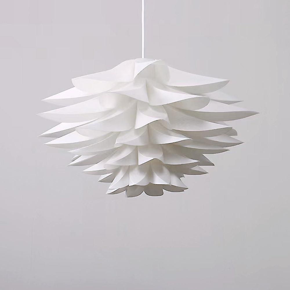 Bella Nordic Minimalist Lotus Pendant Light, Metal/PVC, White - Lumpaz