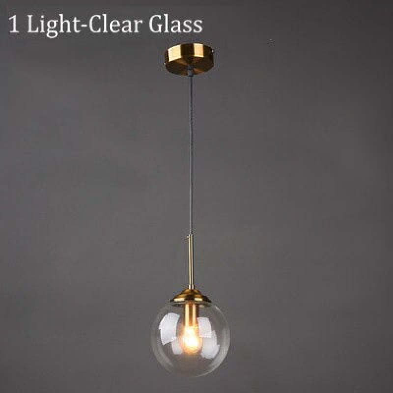 Valentina Designer Bubble Glass Pendant Light Smoke/Clear/Amber - Lumpaz