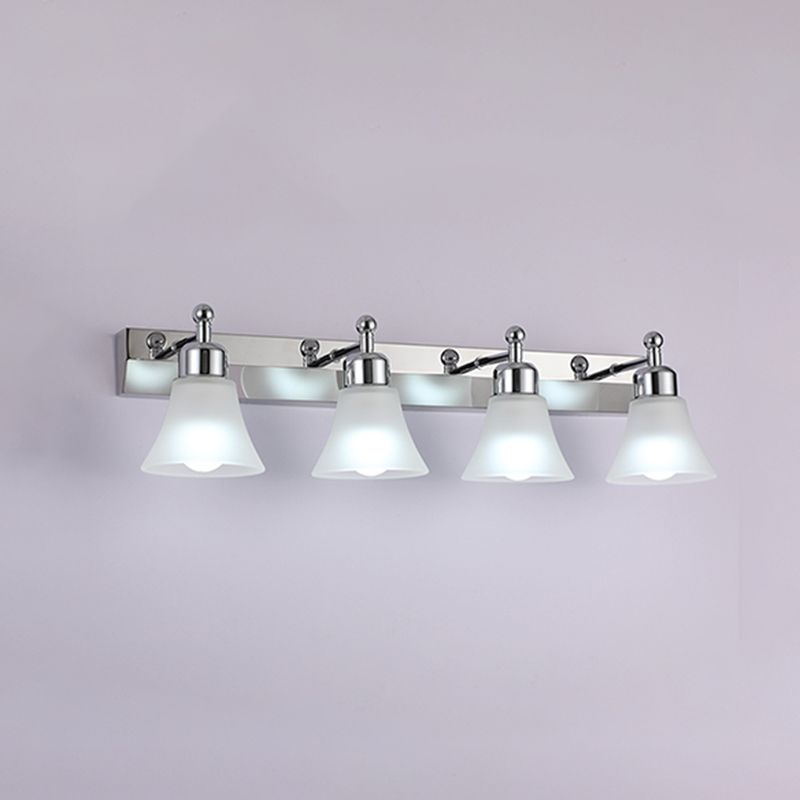 Leigh Nordic Flower Shaped Steel&Glass Bedroom Wall Lamps, Sliver - Lumpaz