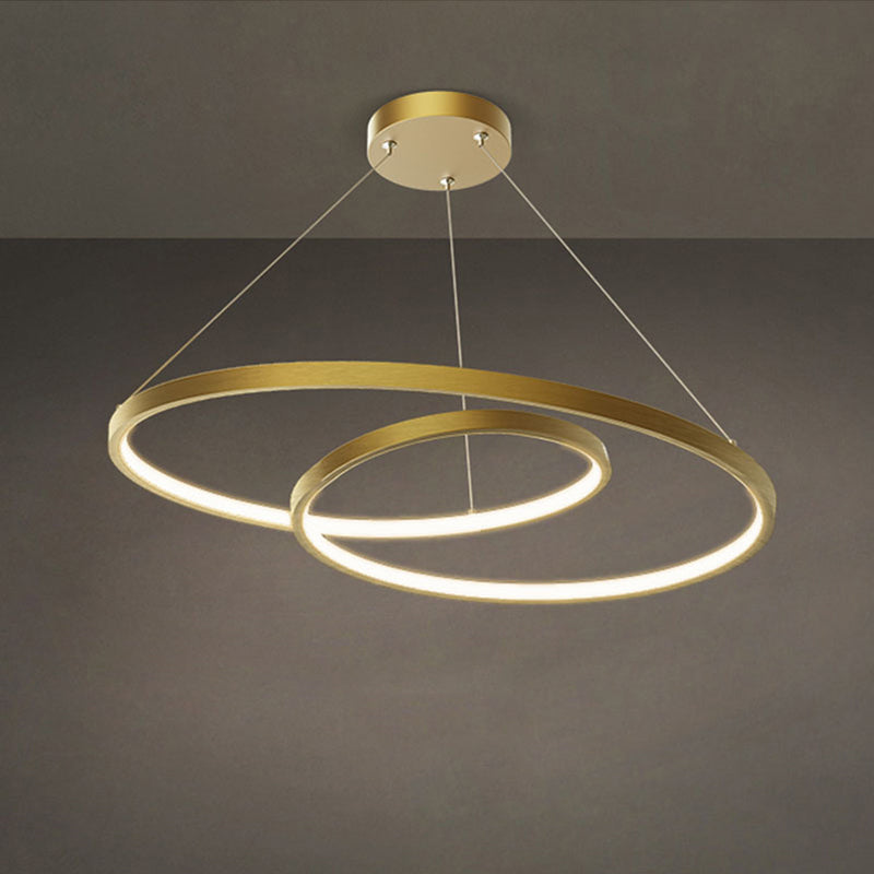 Arisha Pendant Light Curved Circle, Brass - Lumpaz