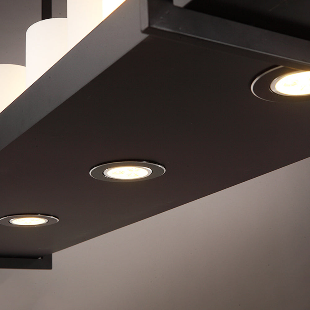 Alessio Candle Black Pendant Lighting for Kitchen Island, Wine Glass Holder - Lumpaz