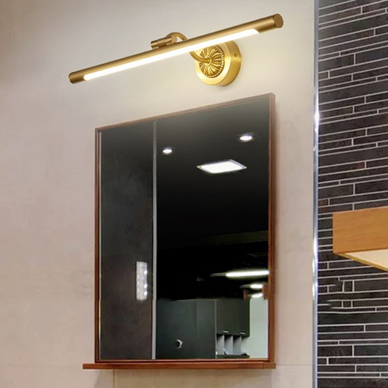 Eryn Modern Linear Vanity Wall Lamp, Gold, Bathroom - Lumpaz