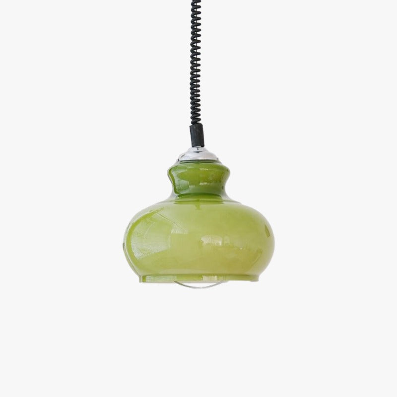Hailie Retro Simple Adjustable Pendant Light Living Room Green White Brown - Lumpaz