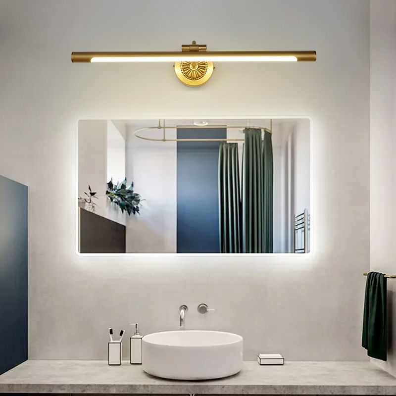 Eryn Modern Linear Vanity Wall Lamp, Gold, Bathroom - Lumpaz