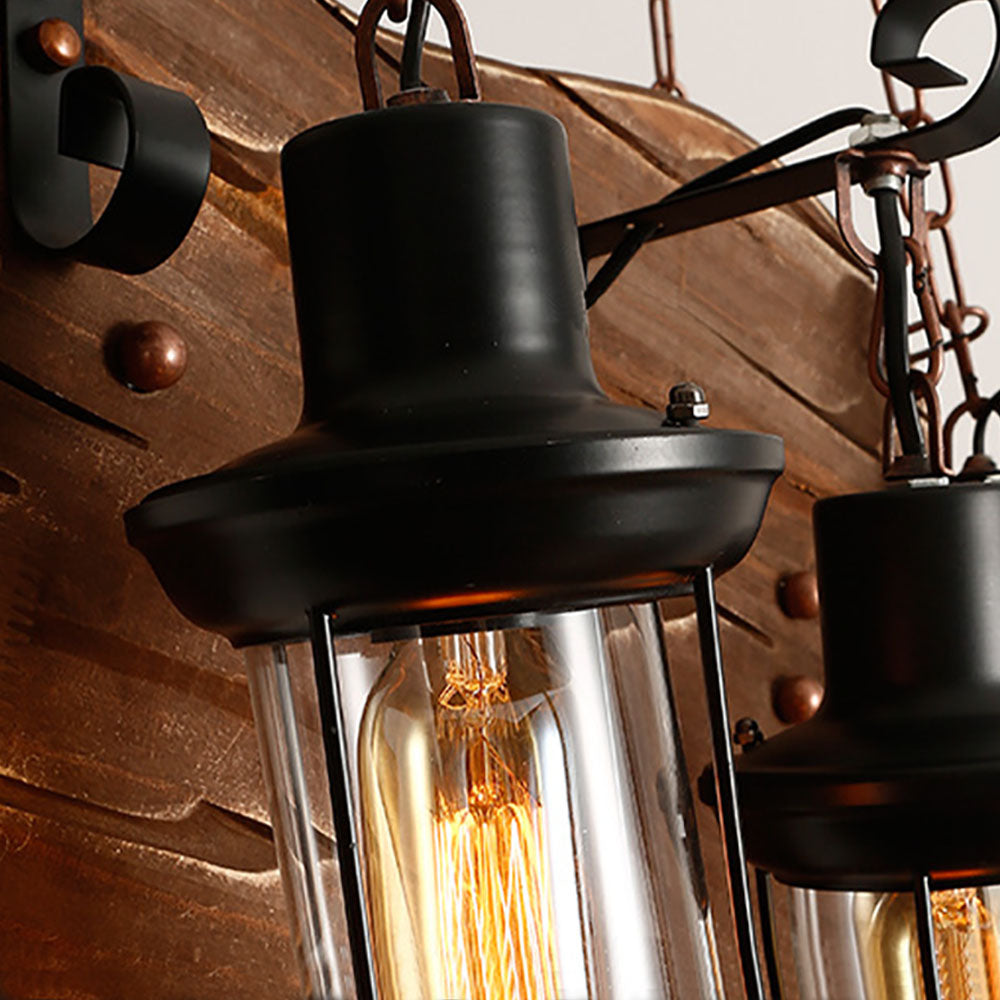 Austin Farmhouse Guitar Pendant Light, Metal/Wood, Walnut - Lumpaz