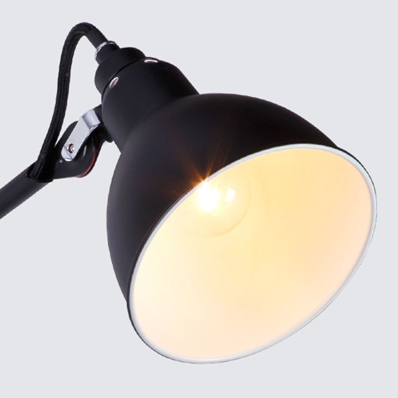Brady Minimalist Adjustable Wall Lamp, Metal, Black, Living Room - Lumpaz