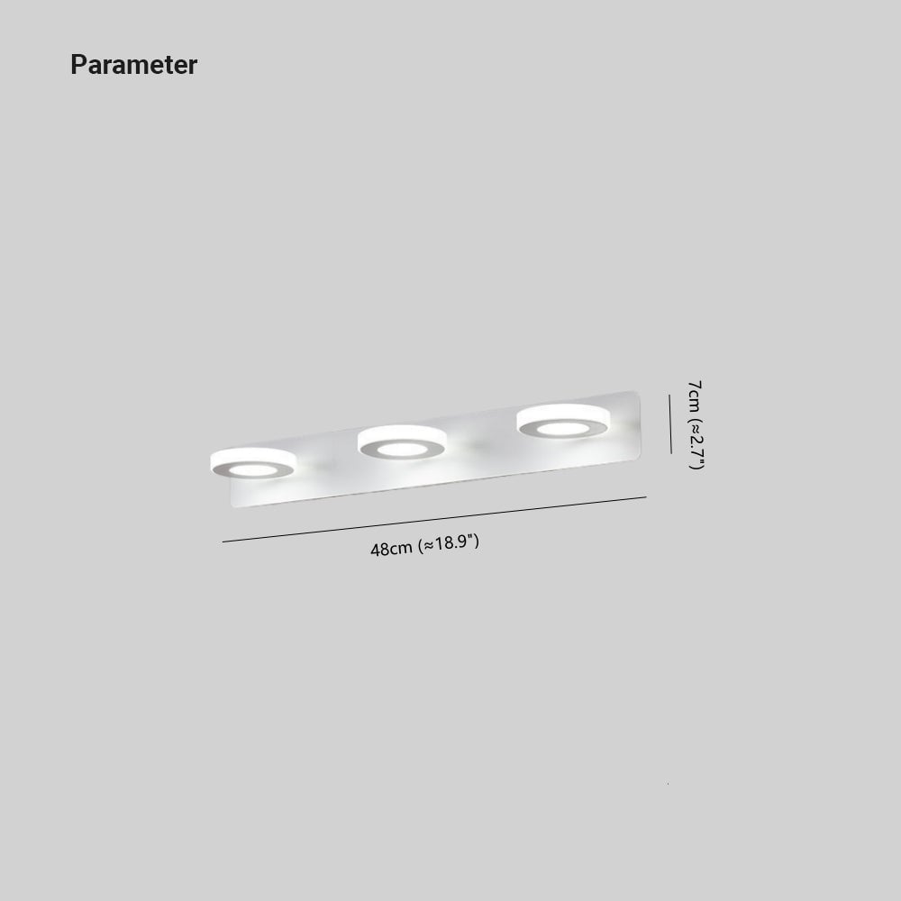 Leigh Minimalist Round Metal Wall Lamp, White, Bathroom - Lumpaz