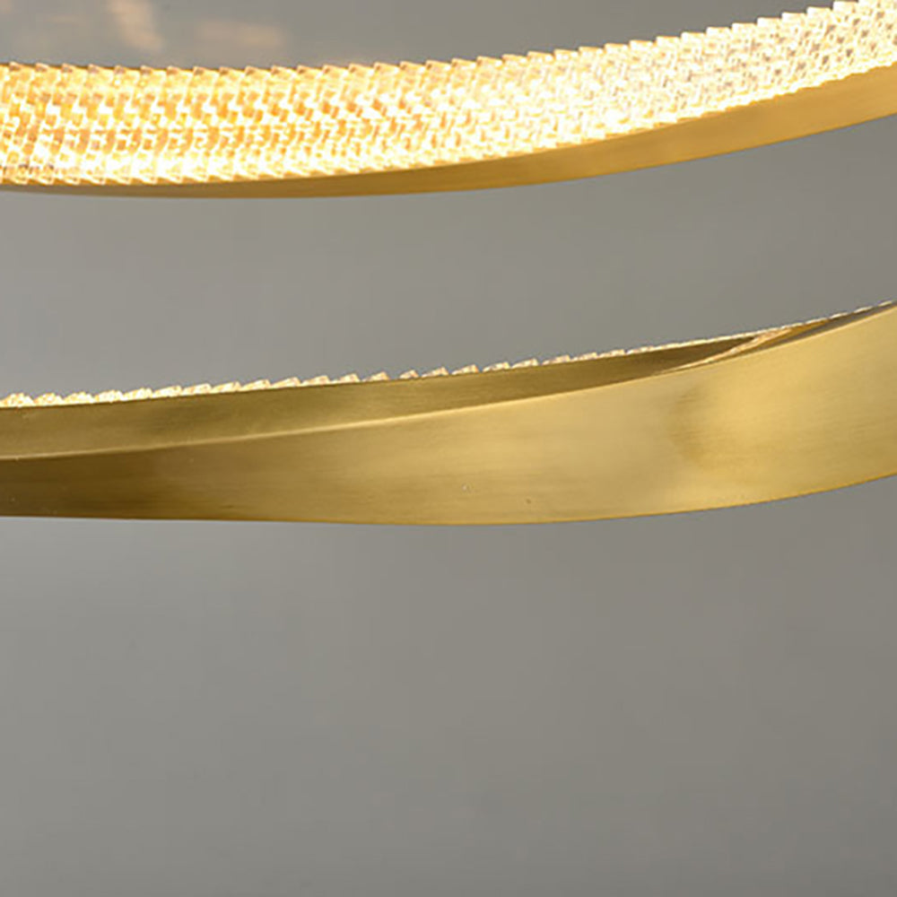 Arisha Minimalist  Ring Spiral Shape Metal Pendant Light,Gold - Lumpaz