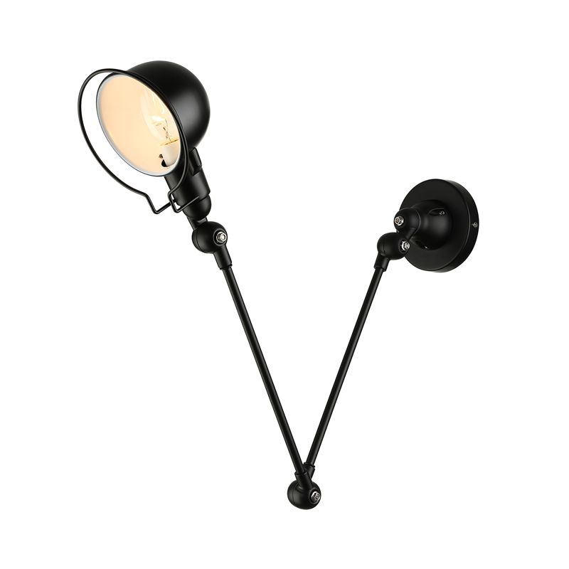 Brady Wall Lamp Bowl Circle Adjustable Metal, 2 Color, Living Room - Lumpaz