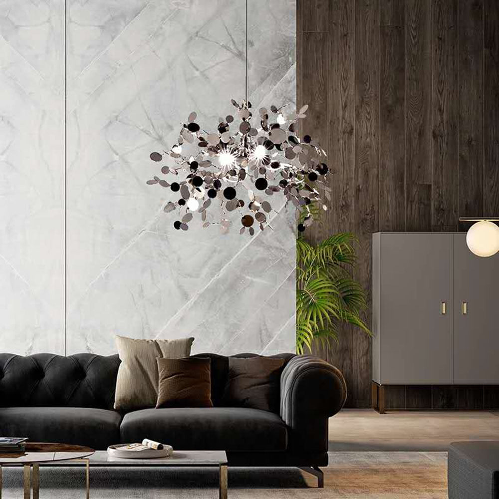 Olivia Artsy Classy Cluster Fireworks Pendant Light, Stainless steel - Lumpaz