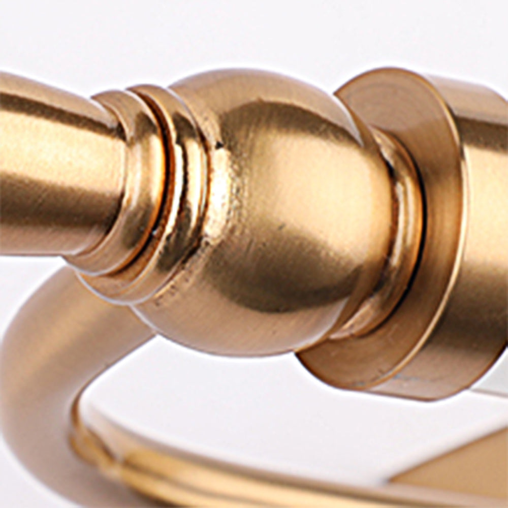 Leigh Retro Classic Metal/Acrylic Wall Lamp, Gold, Bathroom - Lumpaz