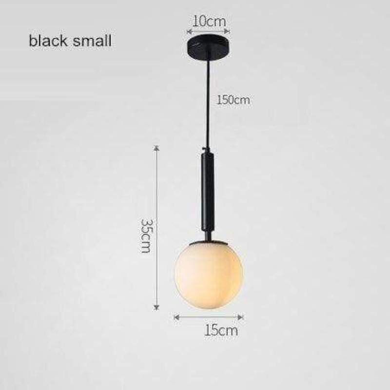 Valentina Modern Glass Ball Pendant Light, White/Clear - Lumpaz