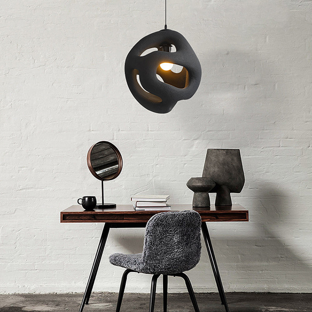 Byers Modern Metal/Resin White/Black Pendant Light - Lumpaz