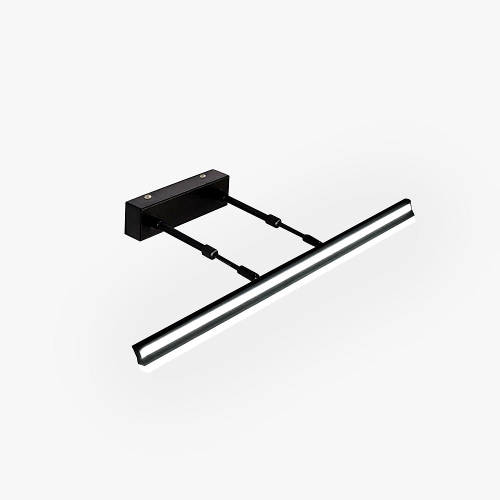 Edge Industrial Linear Metal/Acrylic Wall Lamp, Black - Lumpaz