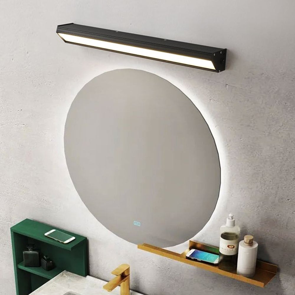 Orr Minimalist Metal Linear Trigonal Columnar Sconce Wall Lamp, Black/White - Lumpaz
