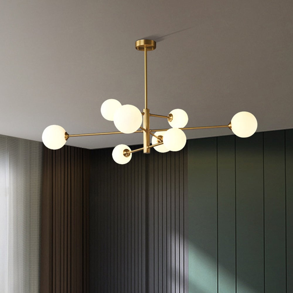 Valentina Modern Glass Shade Pendant Light, Copper/Black - Lumpaz