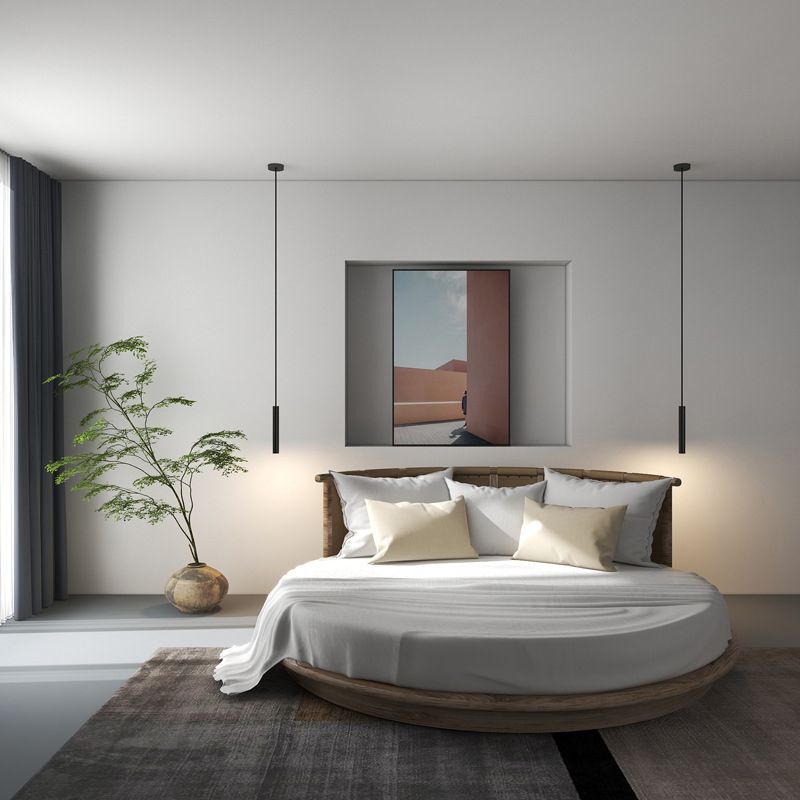 Sanna Minimalist LED Metal Pendant Light Black Living Room/Bedroom - Lumpaz