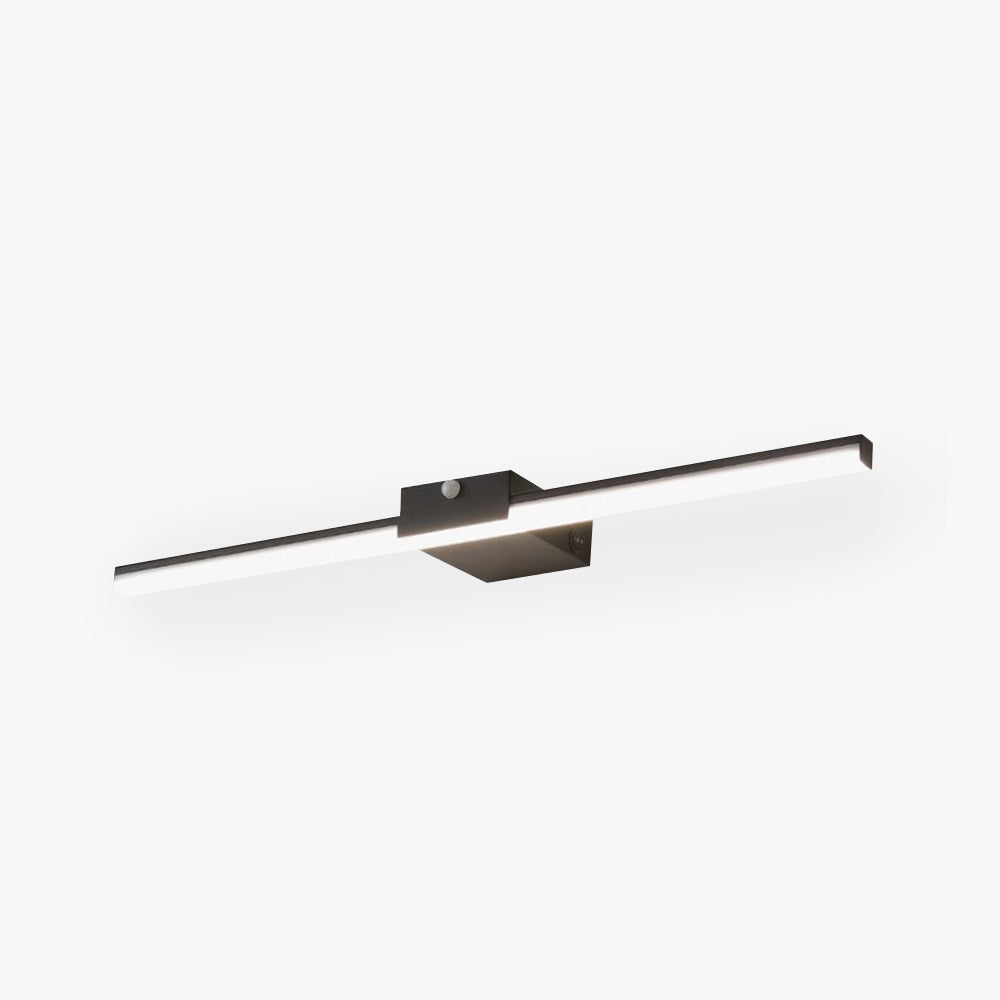 Edge Minimalist Linear Metal Wall Lamp, Black/White, Bathroom - Lumpaz