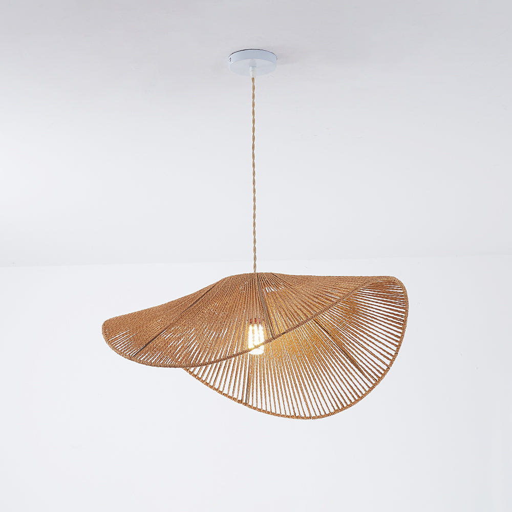 Muto Rustic Twine Pendant Light, Beige/Brown - Lumpaz