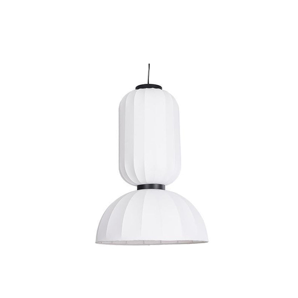 Renée Modern Artificial Silk Pendant Light, White, 3 Style - Lumpaz