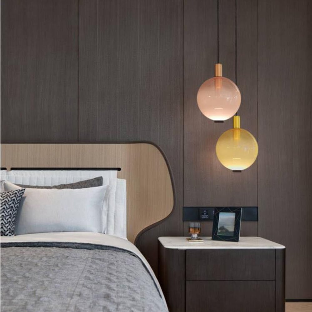 Valentina Elegant Led Pendant Light,  Multicolor, Metal/Glass, Living Room - Lumpaz