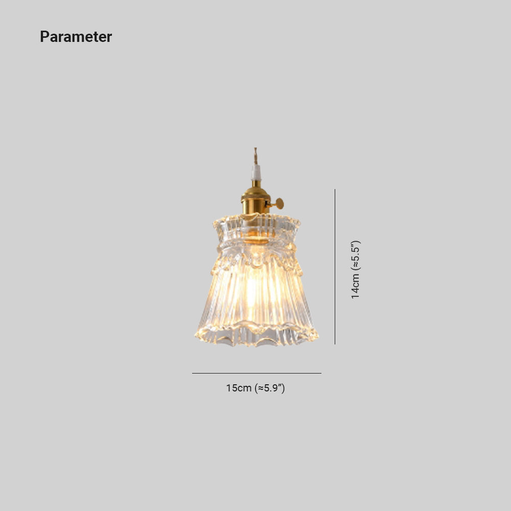 Hailie Art Deco Blown Brass & Glass Pendant Light, 7 Styles - Lumpaz