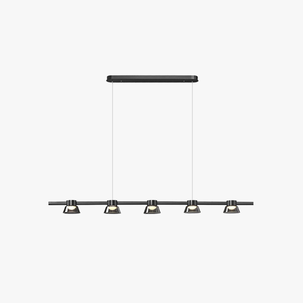 Evette Modern Linear Metal Pendant Light,Black - Lumpaz
