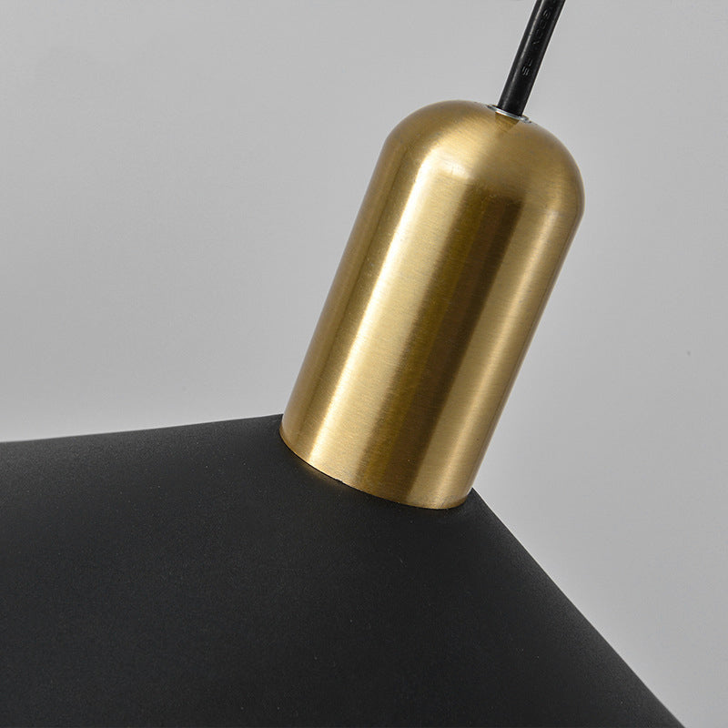 Carins Vintage Pendant Light,  Black & White & Gold - Lumpaz