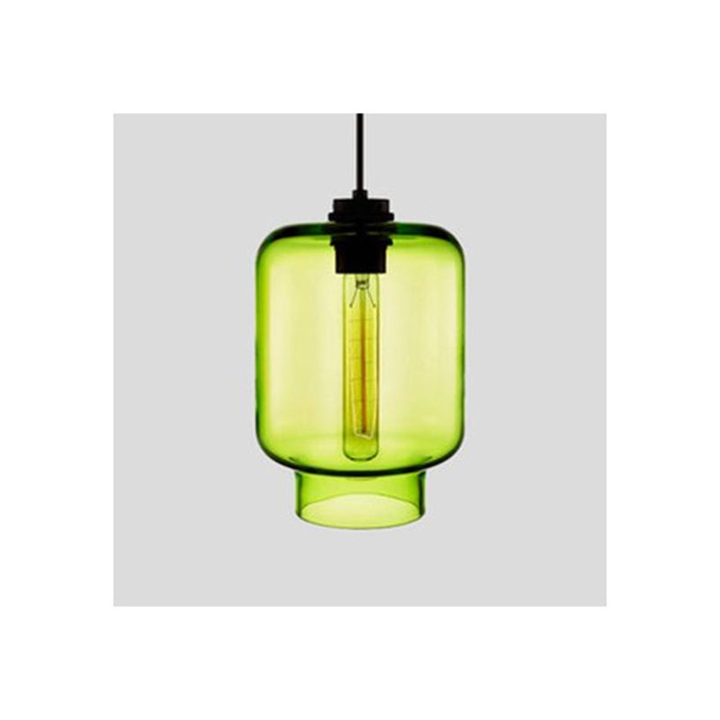 Zaid Modern Art Deco LED Cylindrical Metal/Glass Pendant Light - Lumpaz