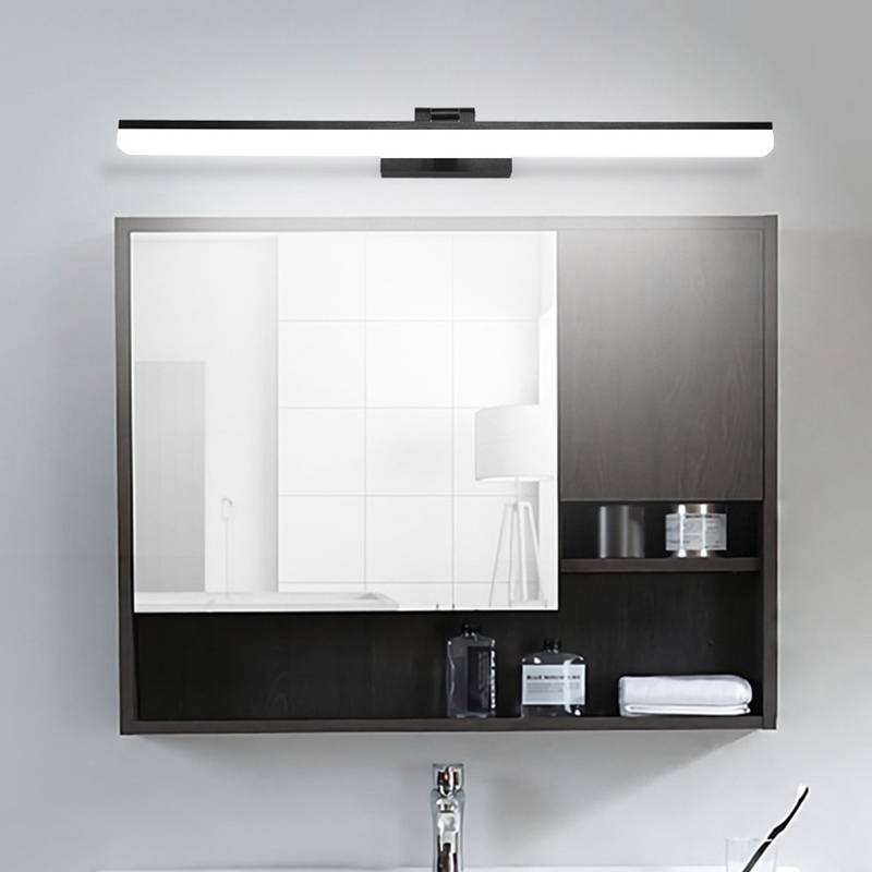Leigh Minimalist Rectangular Metal/Acrylic Wall Lamp, Black/White - Lumpaz