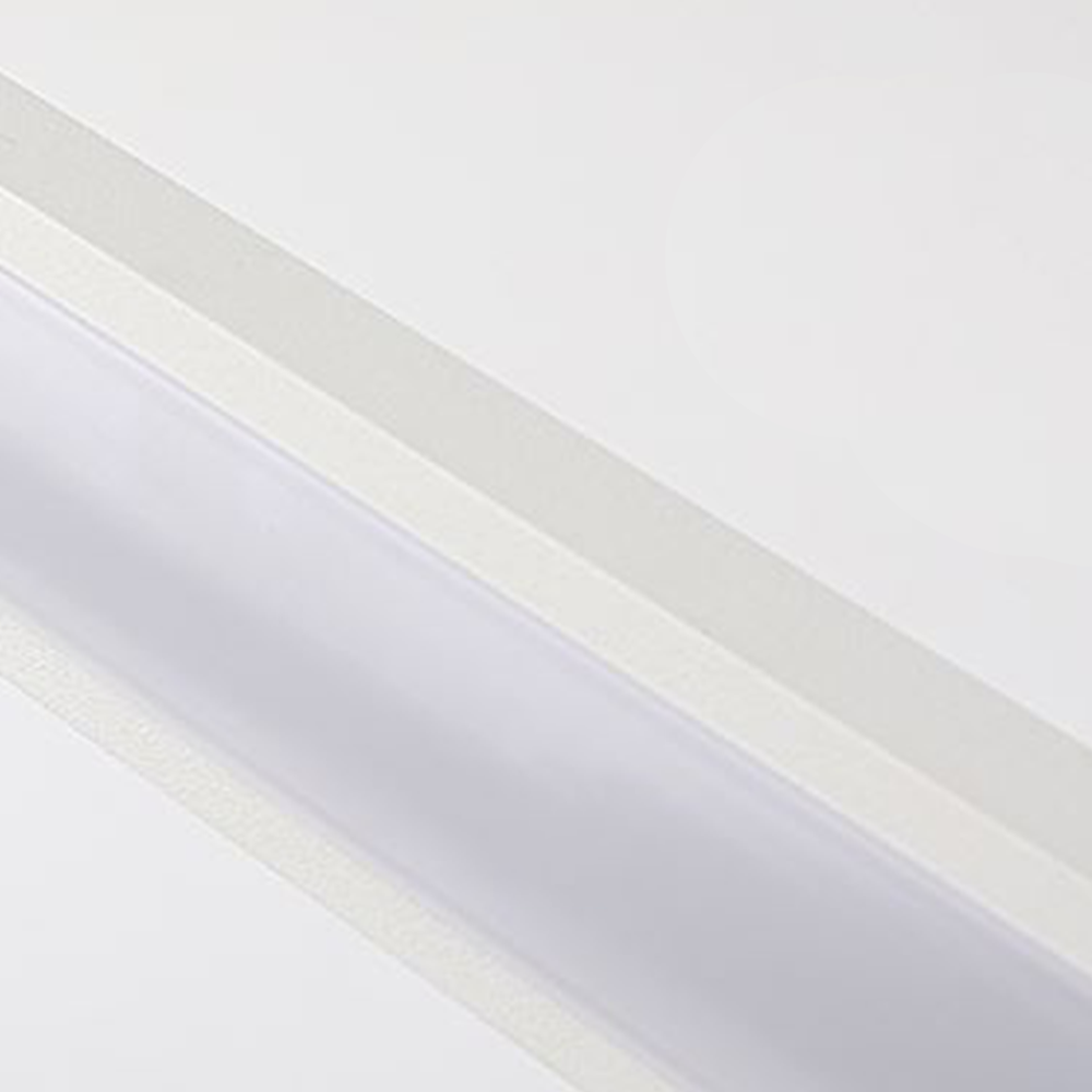 Leigh Nordic LinearMetal Mirror Front Vanity Wall Lamp, White - Lumpaz