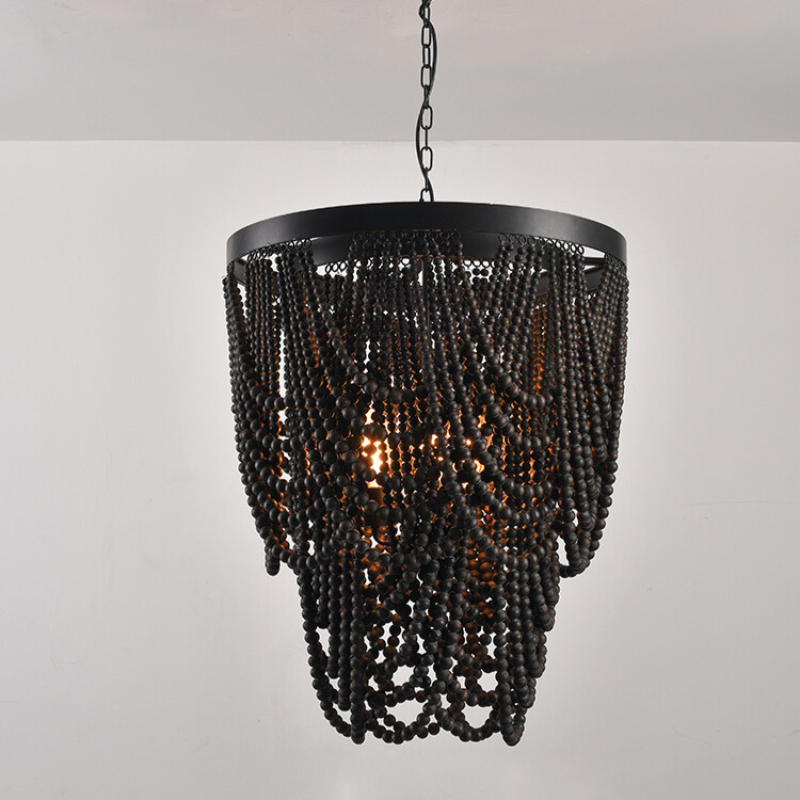 Alessio LED Pendant Lights Black/Rust/White Wood/Metal Living Room/Badroom - Lumpaz