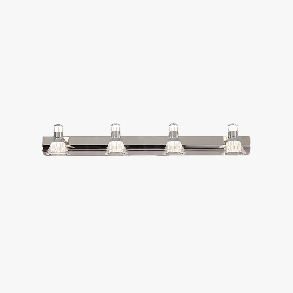 Kristy Conic Modern Multi Metal Mirror Front Vanity Wall Lamp, Silver - Lumpaz