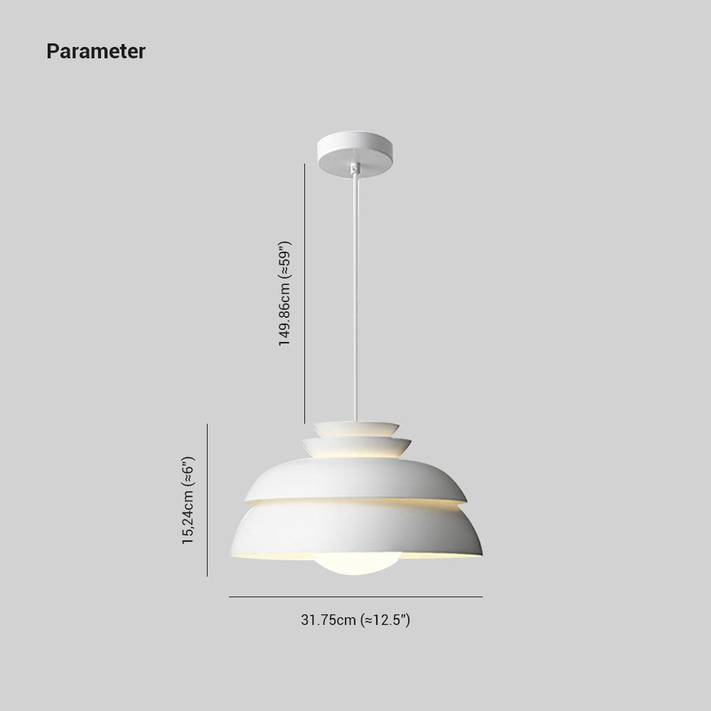 Morandi Modern White Pendant Light, Metal - Lumpaz