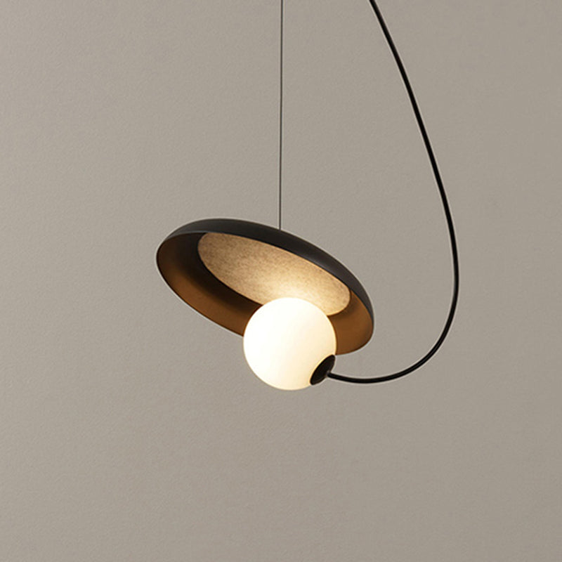 Avi Pendant Lights Stylish Art Deco, Black/White/Copper, Living Room - Lumpaz