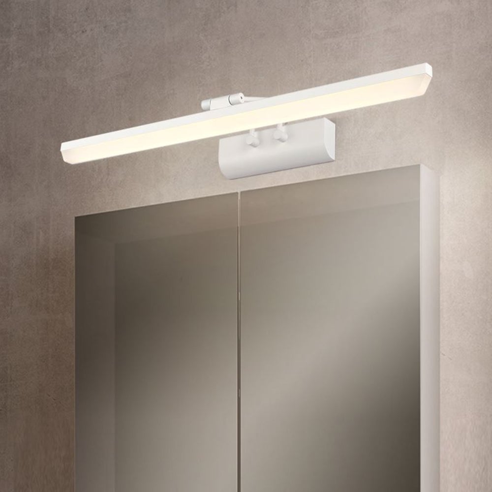 Leigh Minimalist Rectangular Metal/Acrylic Wall Lamp, Black/White - Lumpaz