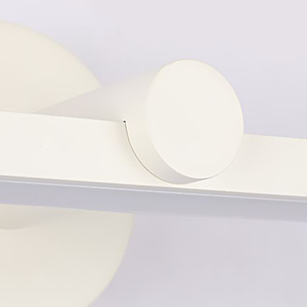 Leigh Minimalist Linear Acrylic Mirror Front Wall Lamp, White - Lumpaz