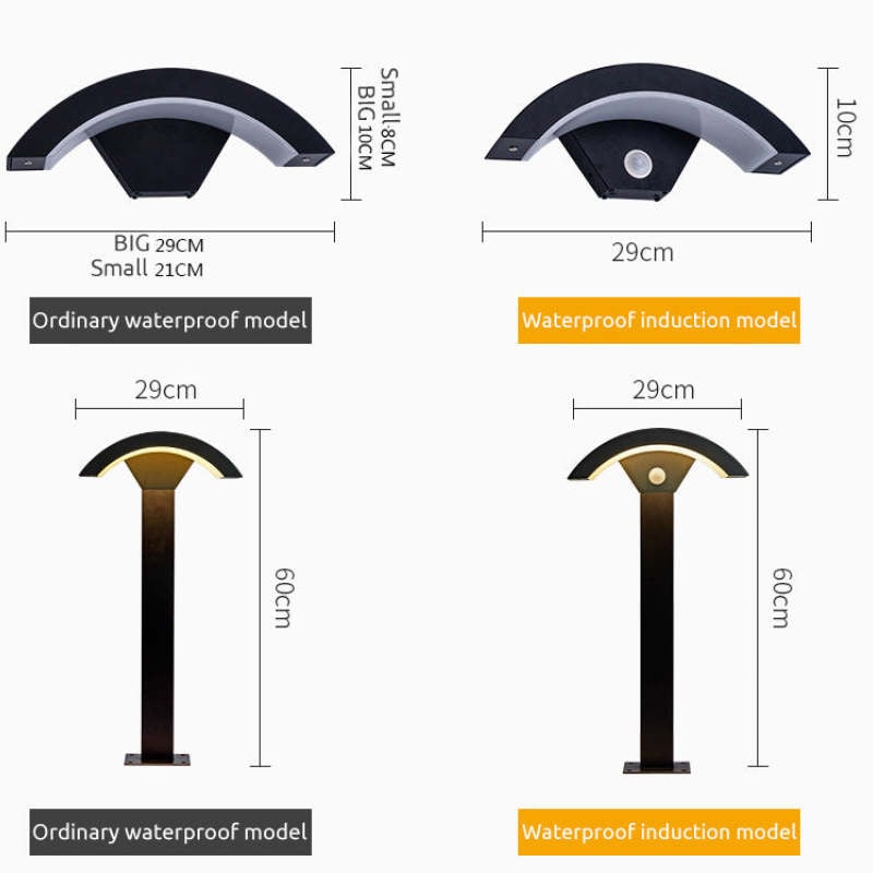 Orr Nordic Arc Metal LED Outdoor Wall Lamp, Black - Lumpaz