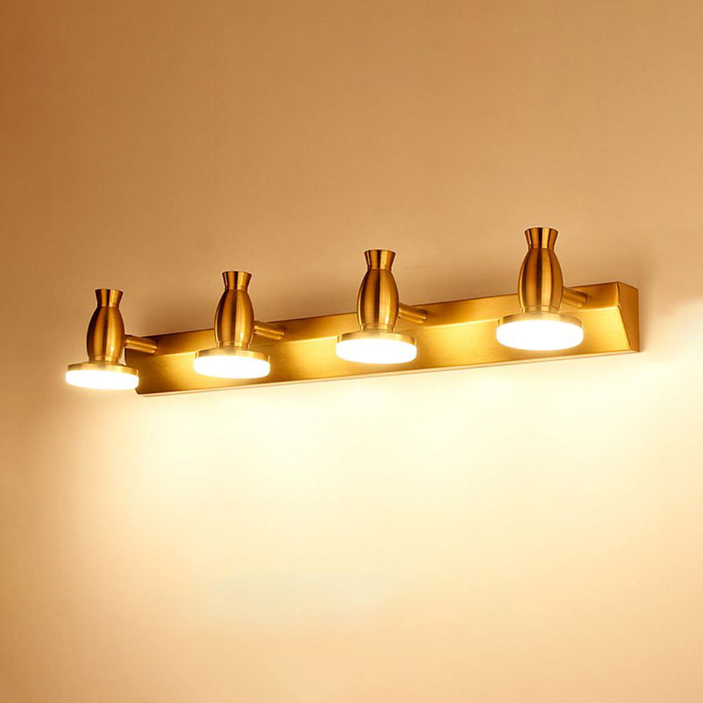 Leigh Luxury Multi Metal Mirror Front Wall Lamp, Brass - Lumpaz