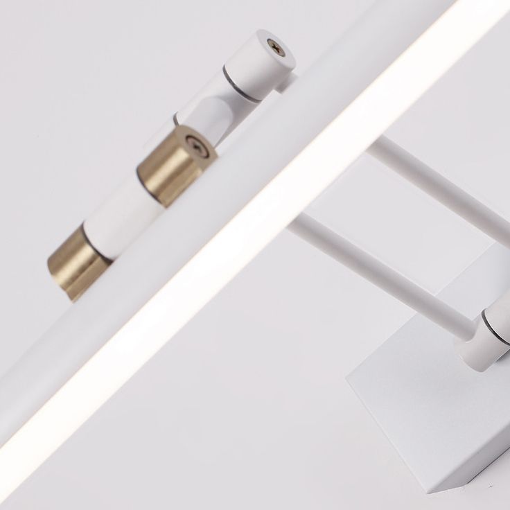 Edge Modern Adjustable Mirror Front Vanity Metal LED Wall Lamp, Black/White - Lumpaz