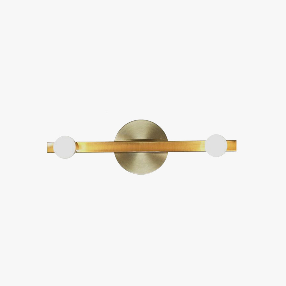 Avi Modern Linear Metal Wall Lamp, Gold, Bathroom - Lumpaz