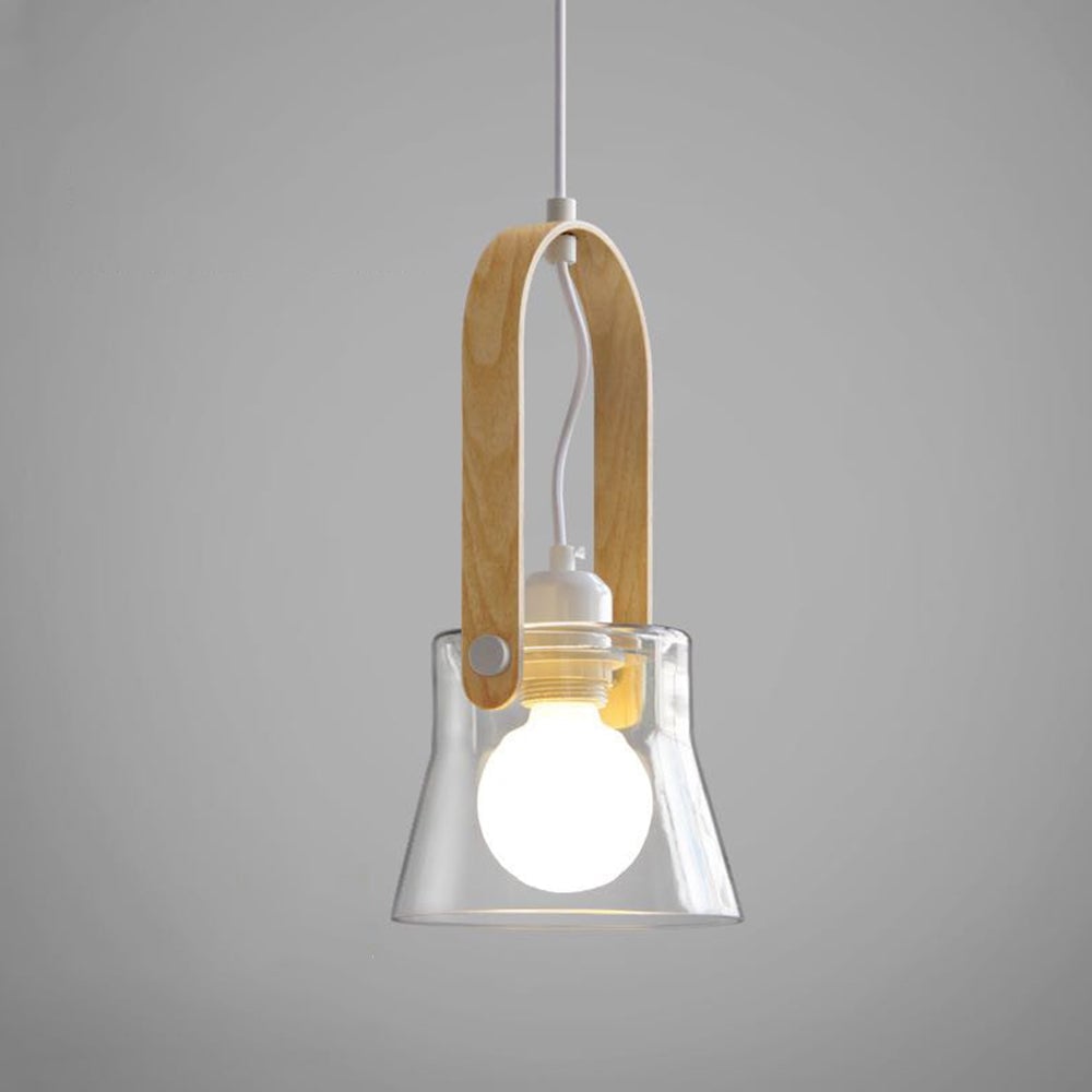 Hailie Minimalist Bowl Shaped Glass Pendant Light, Clear - Lumpaz