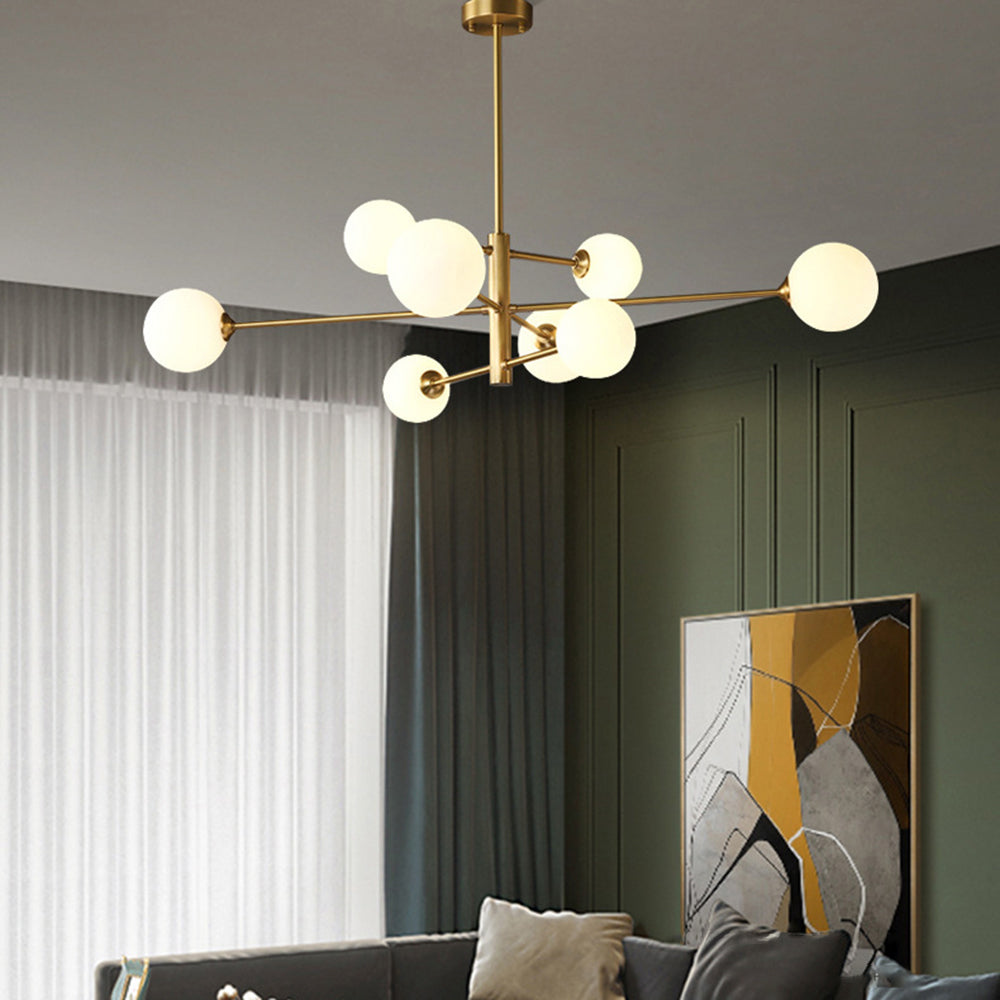 Valentina Modern Glass Shade Pendant Light, Copper/Black - Lumpaz