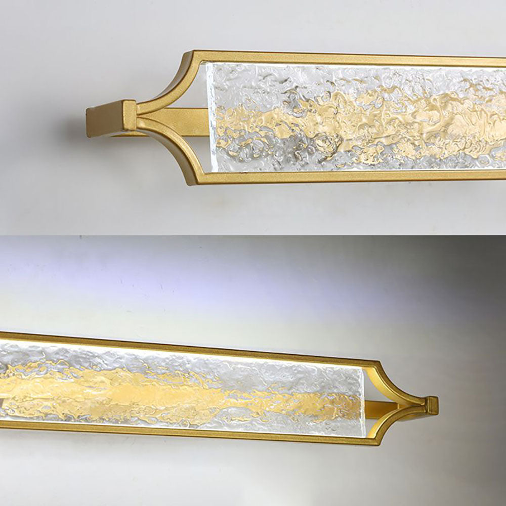 Leigh Wall Lamp Modern LED Mirror Front Vanity, White/Gold, Dining Room - Lumpaz