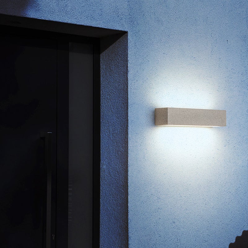 Edge LED Outdoor Wall Lamp, Black & White, 9.5"/15" - Lumpaz