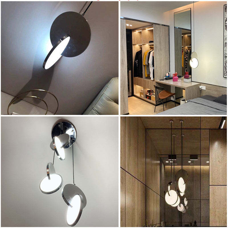 Welsh Pendant Light, Disc, Gold/Silver - Lumpaz