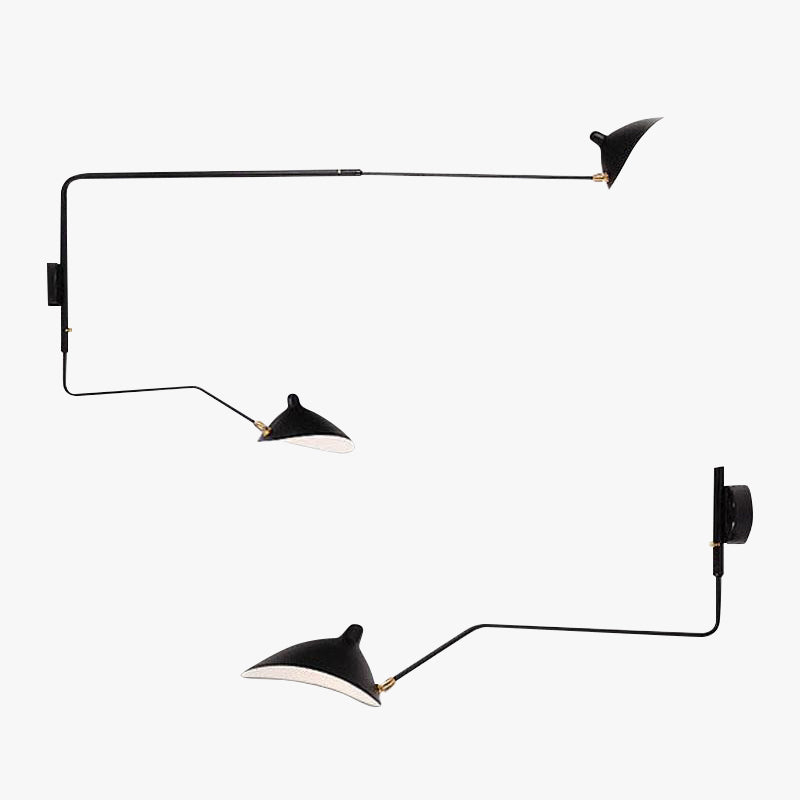 Schmitt Wall Lamp Industry, Metal, Black, Living Room - Lumpaz