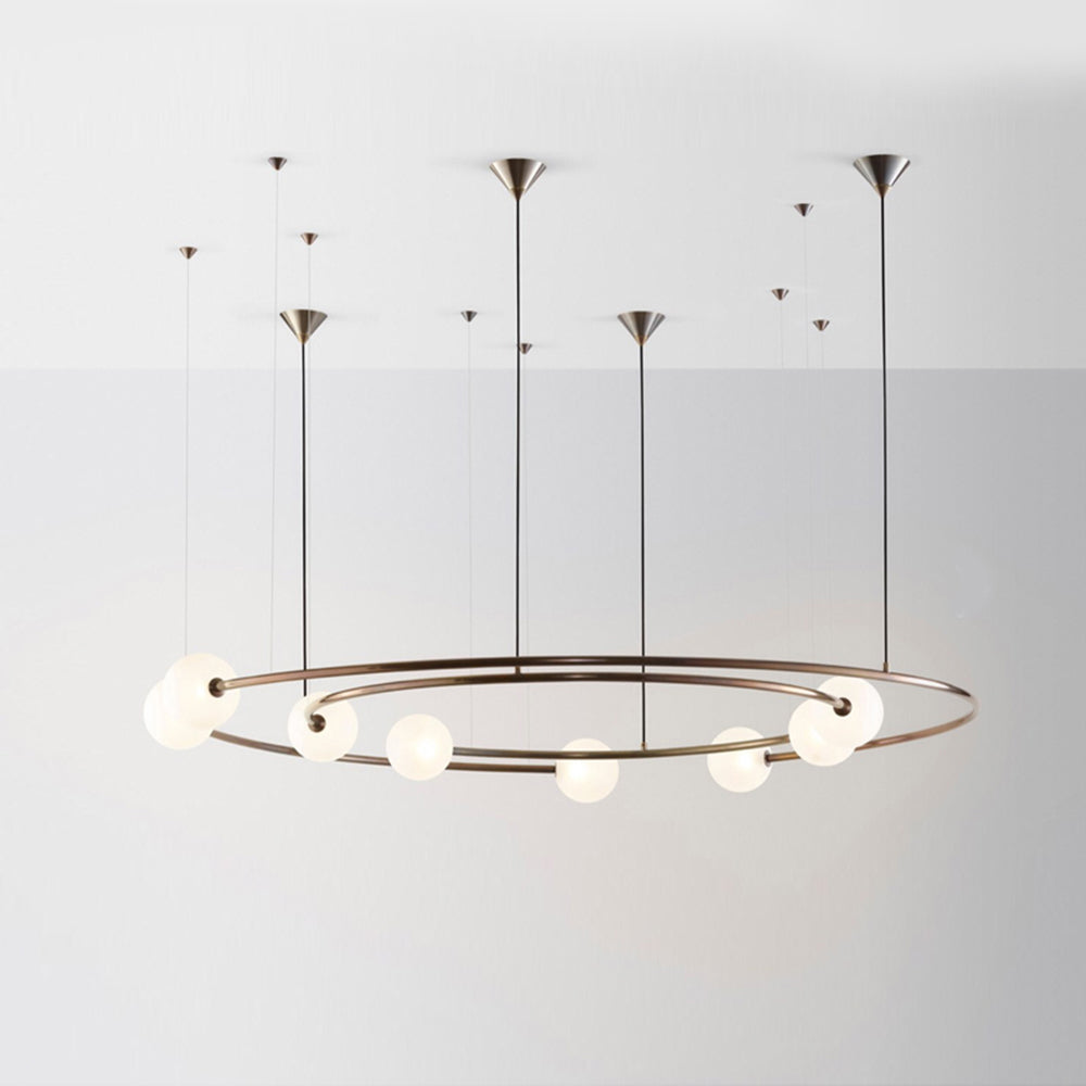 Valentina Modern Ring Metal Pendant Light, Black/Gold - Lumpaz