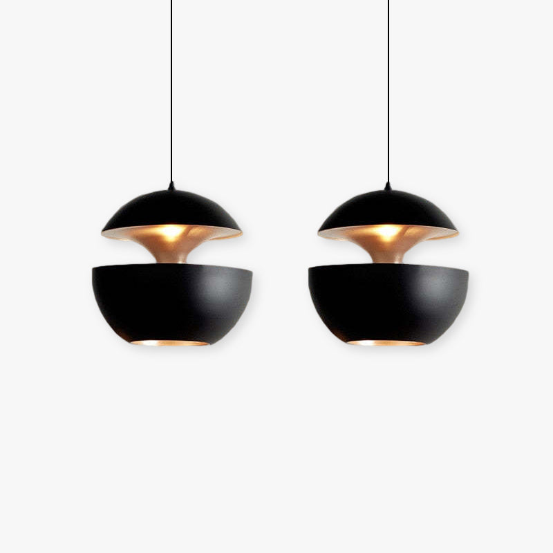 Nazifa Metal Modern Pendant Light, Black / White - Lumpaz